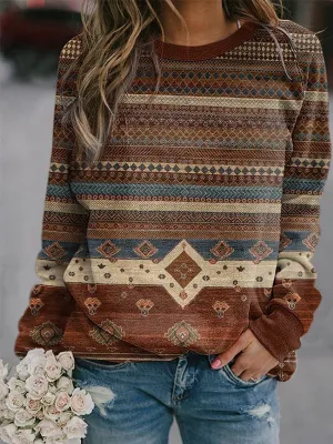Printed Round-Neck Sweatshirt