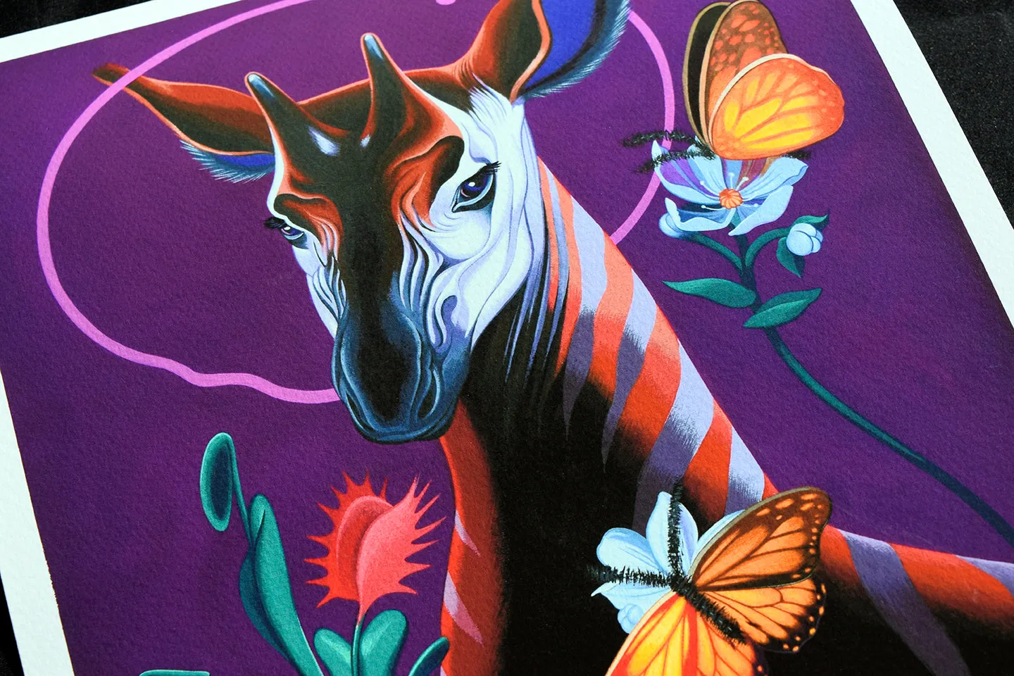 "Okapia" Giclee Print & Pin Set