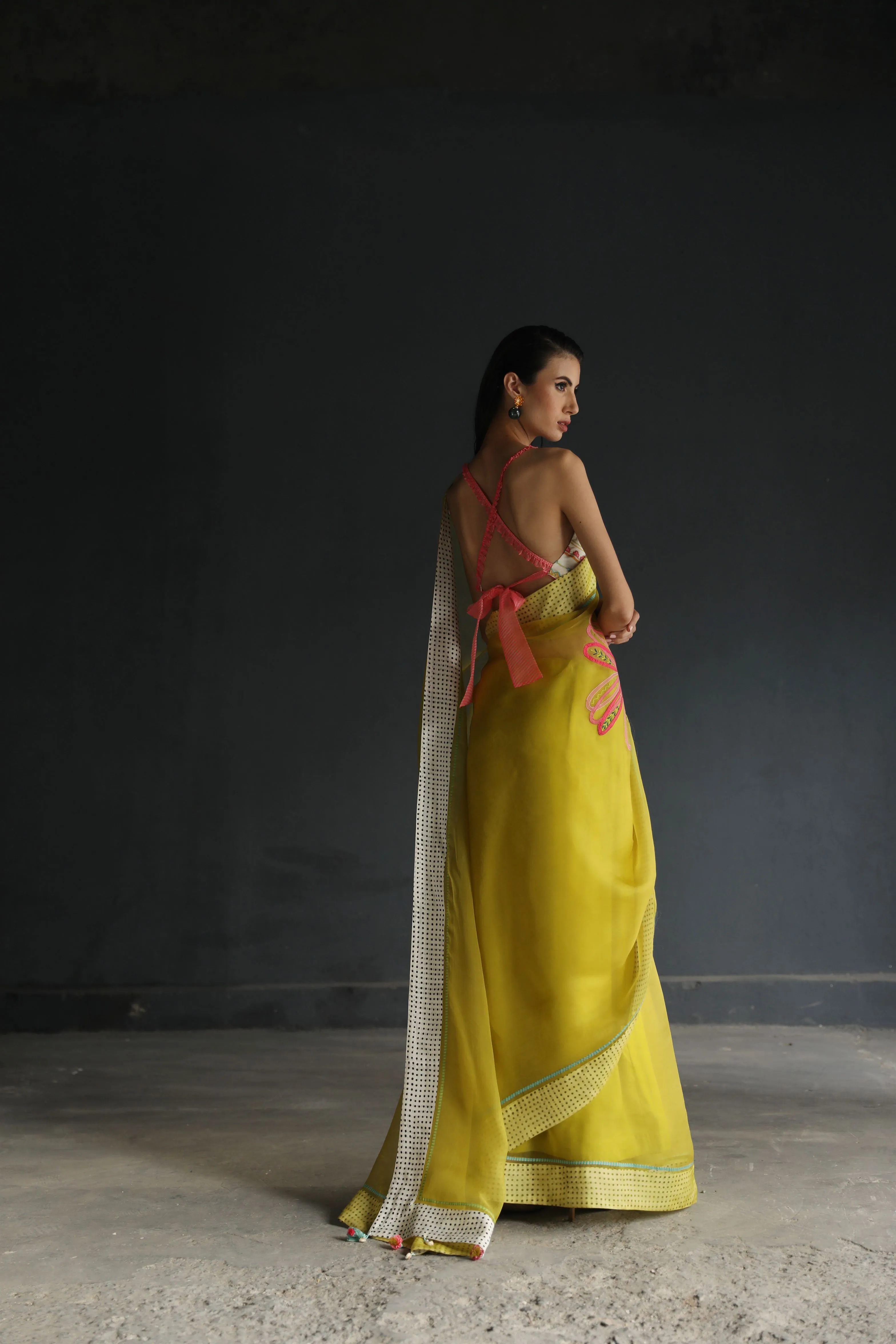Raji Ramniq I Love To Dot I Cotton Silk Ensemble I Yellow 107