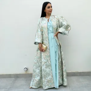 RAM20 TIFFANY & GOLD BROCADE EVENING ABAYA