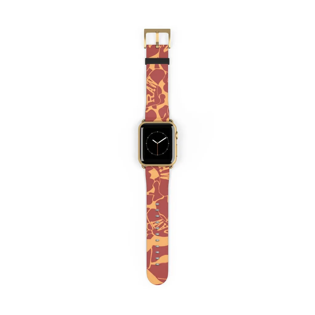 Raw Sushi "orange camo" Apple Watch Band