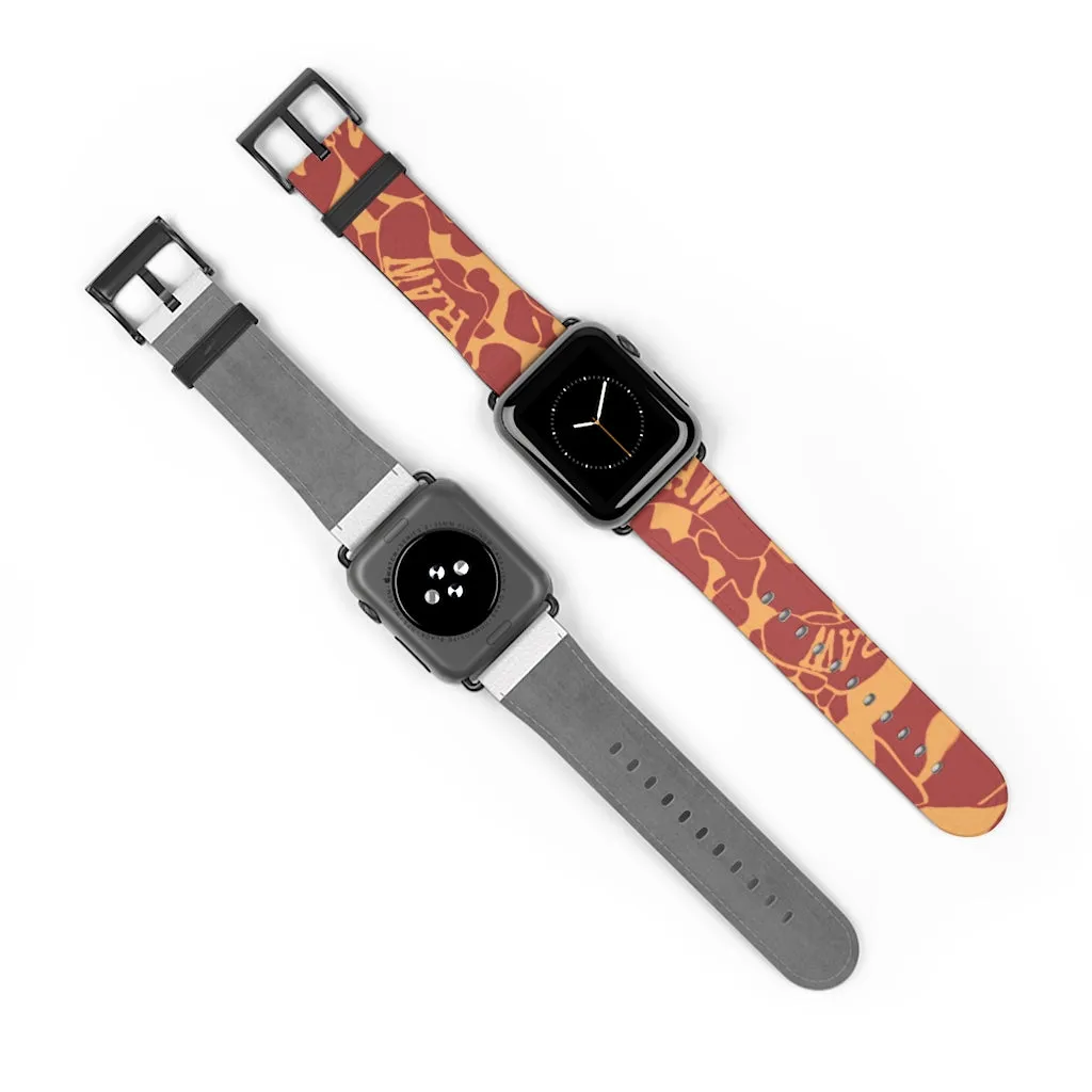 Raw Sushi "orange camo" Apple Watch Band