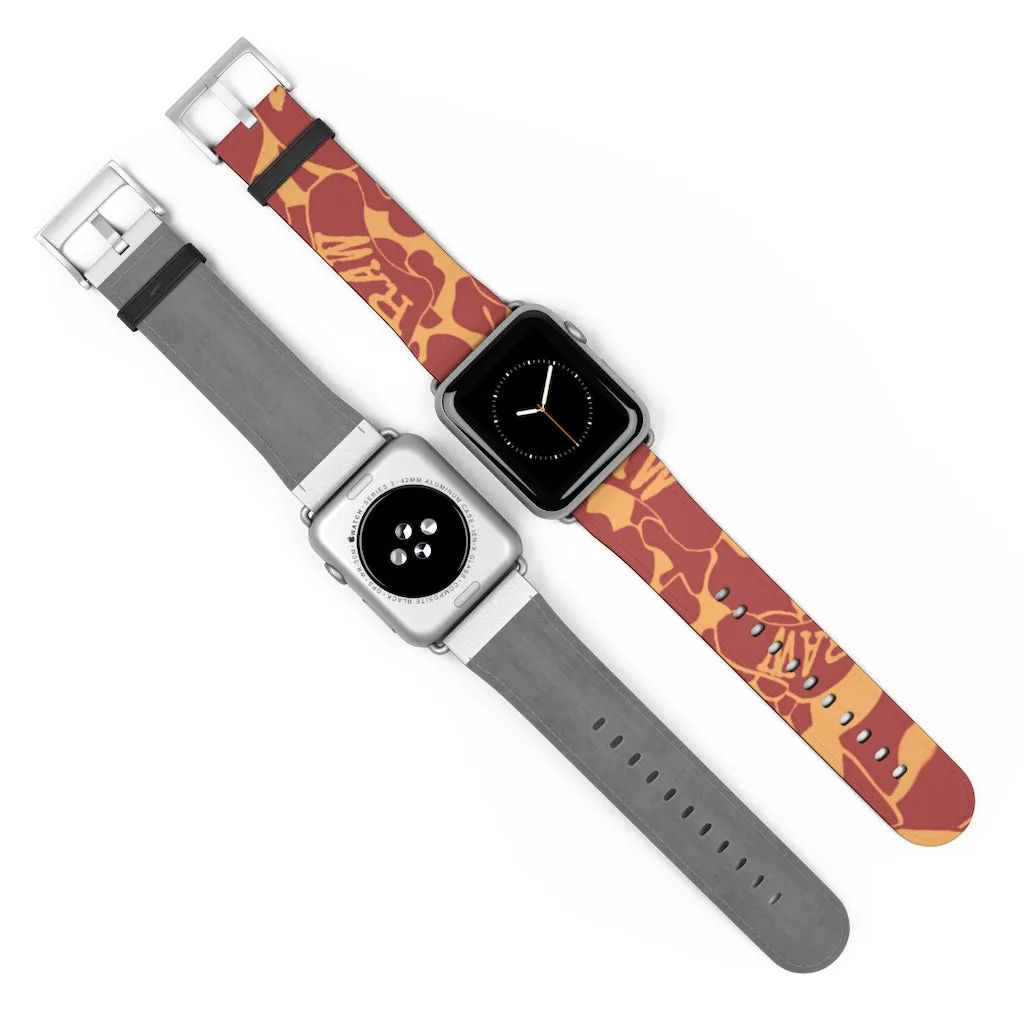 Raw Sushi "orange camo" Apple Watch Band