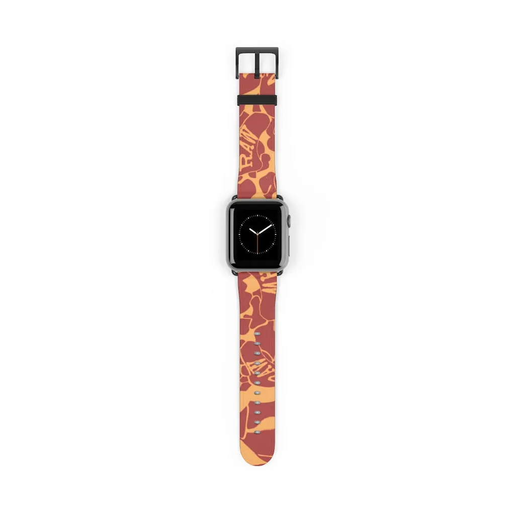 Raw Sushi "orange camo" Apple Watch Band