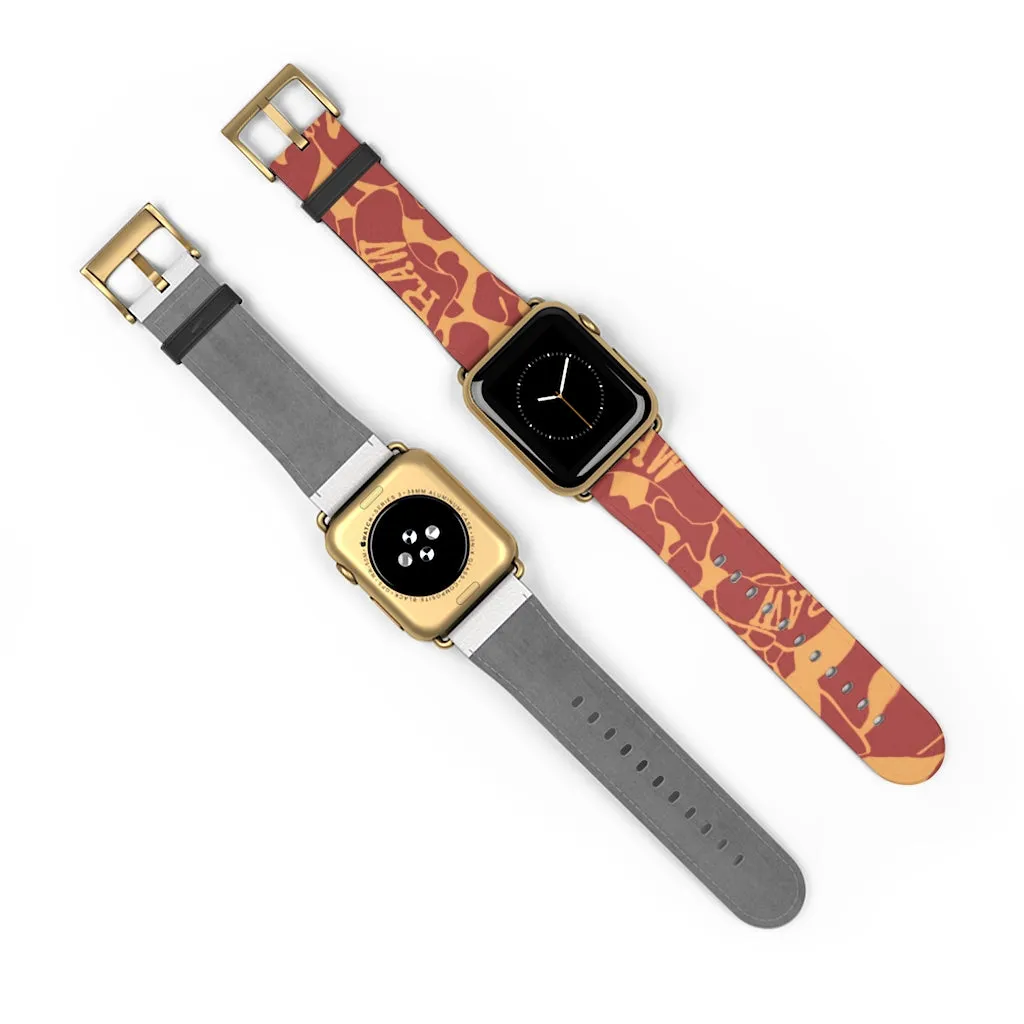 Raw Sushi "orange camo" Apple Watch Band