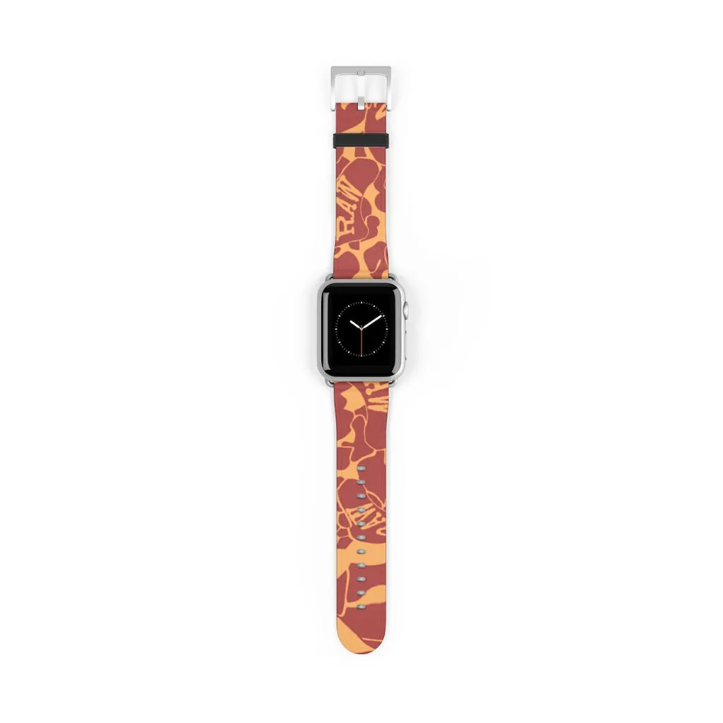 Raw Sushi "orange camo" Apple Watch Band