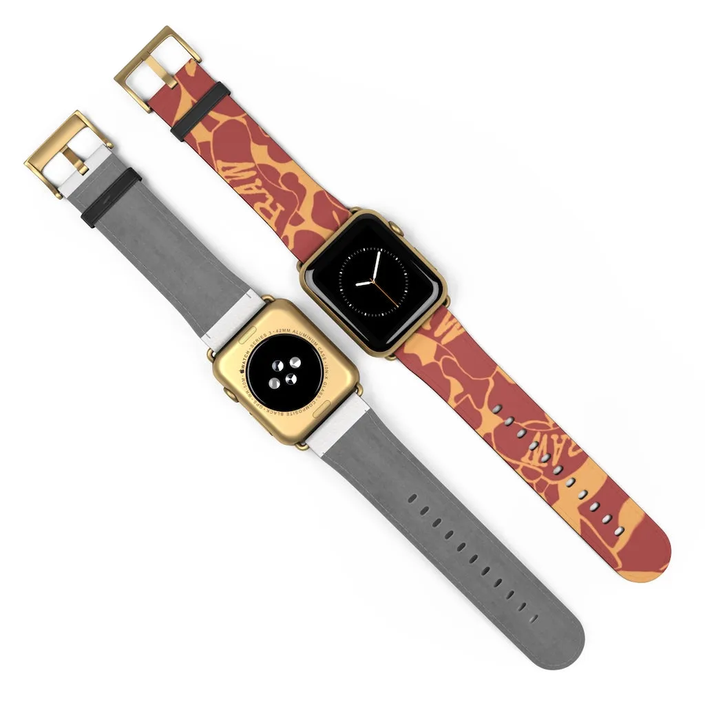 Raw Sushi "orange camo" Apple Watch Band