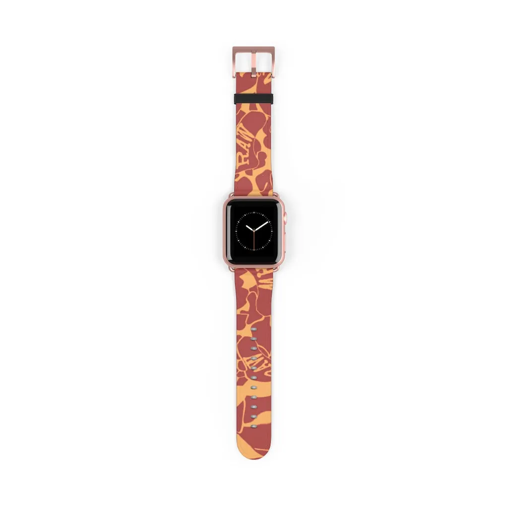 Raw Sushi "orange camo" Apple Watch Band