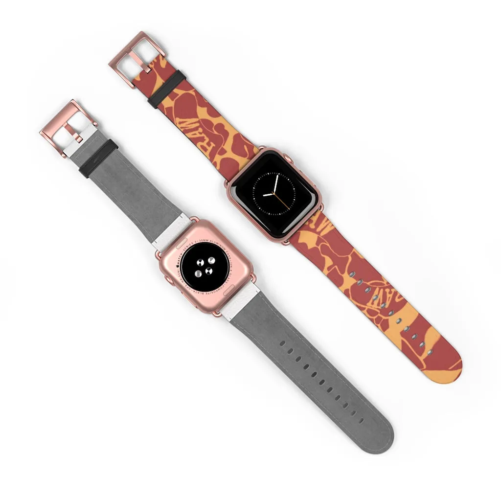 Raw Sushi "orange camo" Apple Watch Band