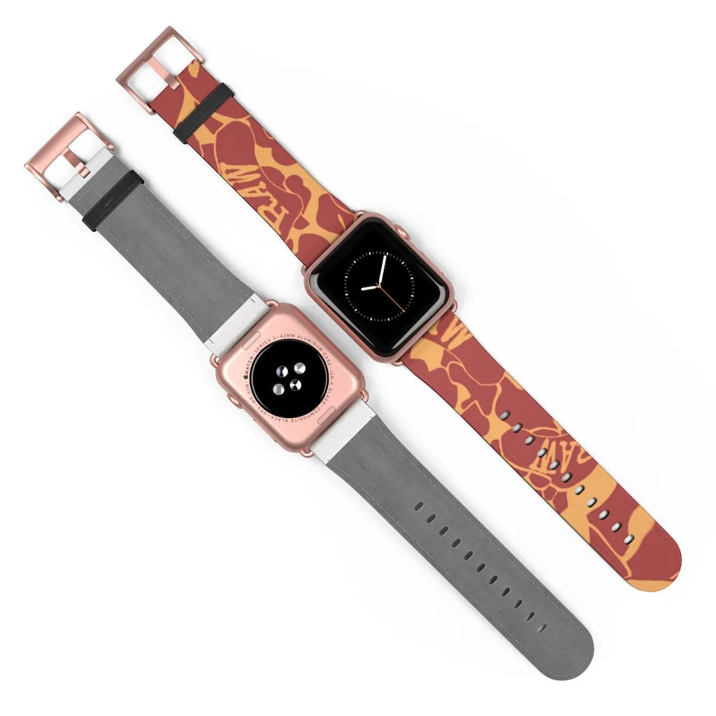Raw Sushi "orange camo" Apple Watch Band