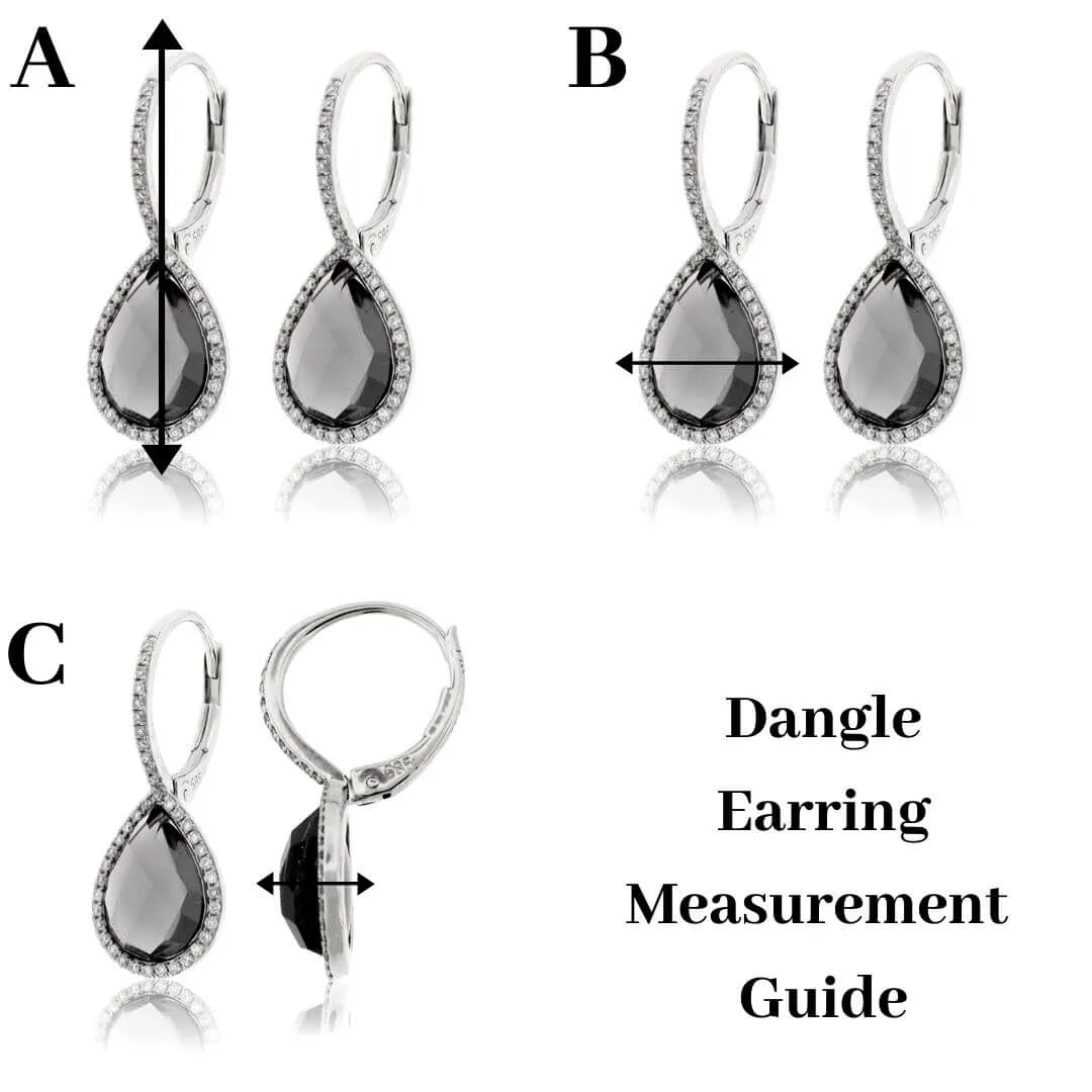 Rhodolite Garnet & Diamond Dangle Earrings