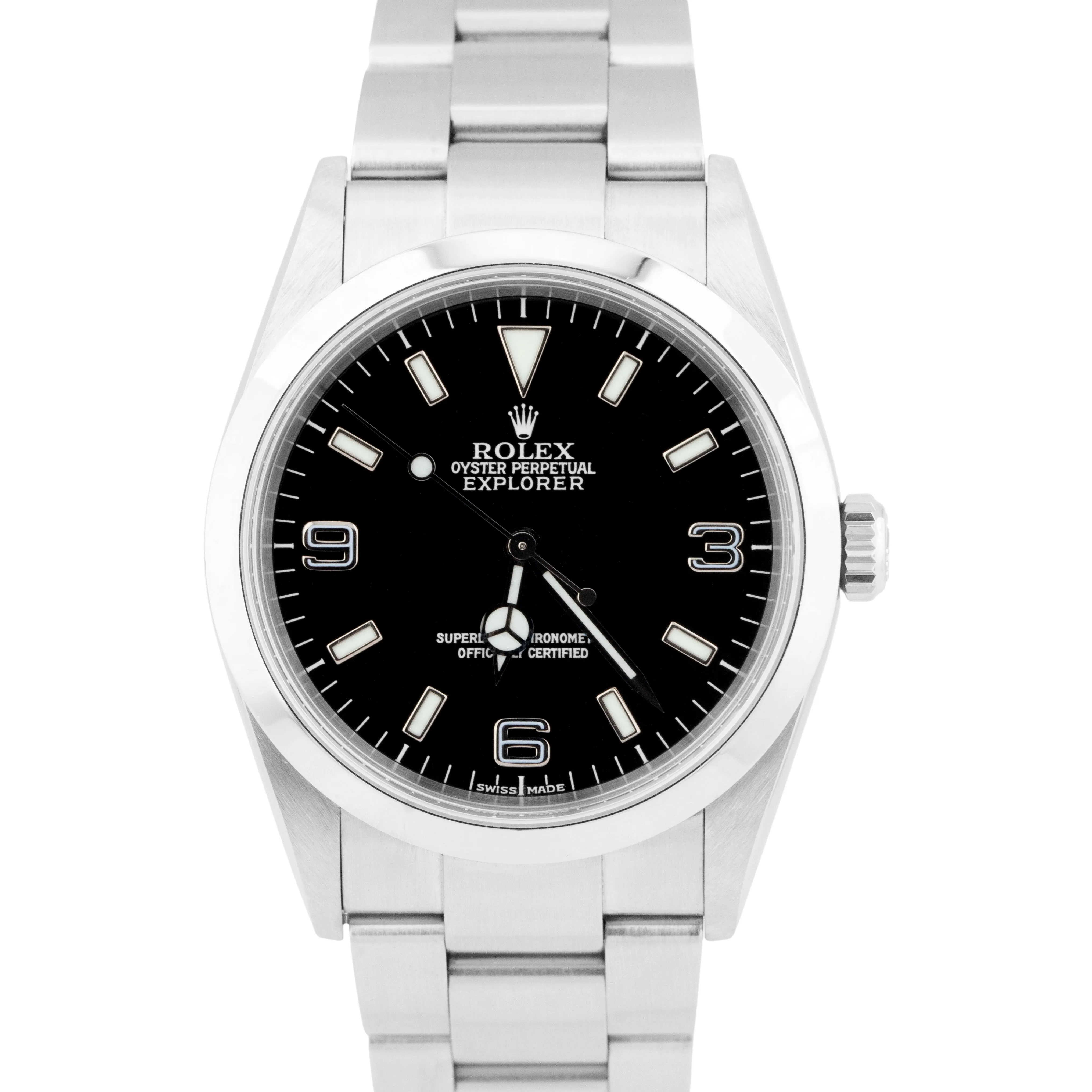 Rolex Explorer I PAPERS Black 36mm Automatic Steel 3-6-9 Oyster Watch 114270 B P