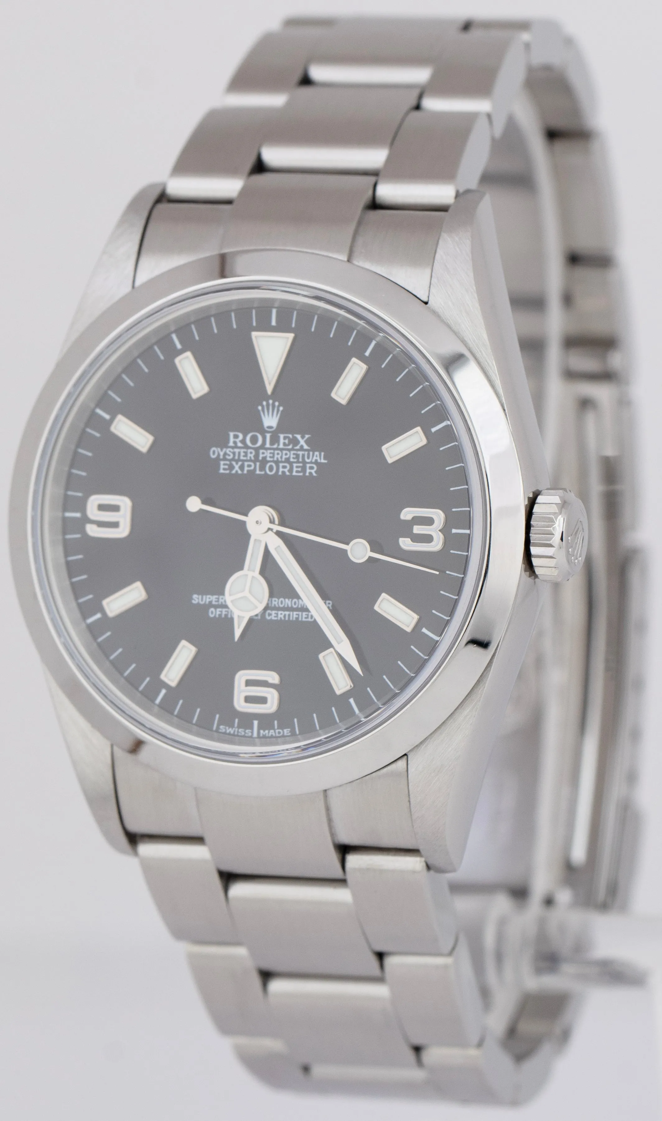 Rolex Explorer I PAPERS Black 36mm Automatic Steel 3-6-9 Oyster Watch 114270 B P