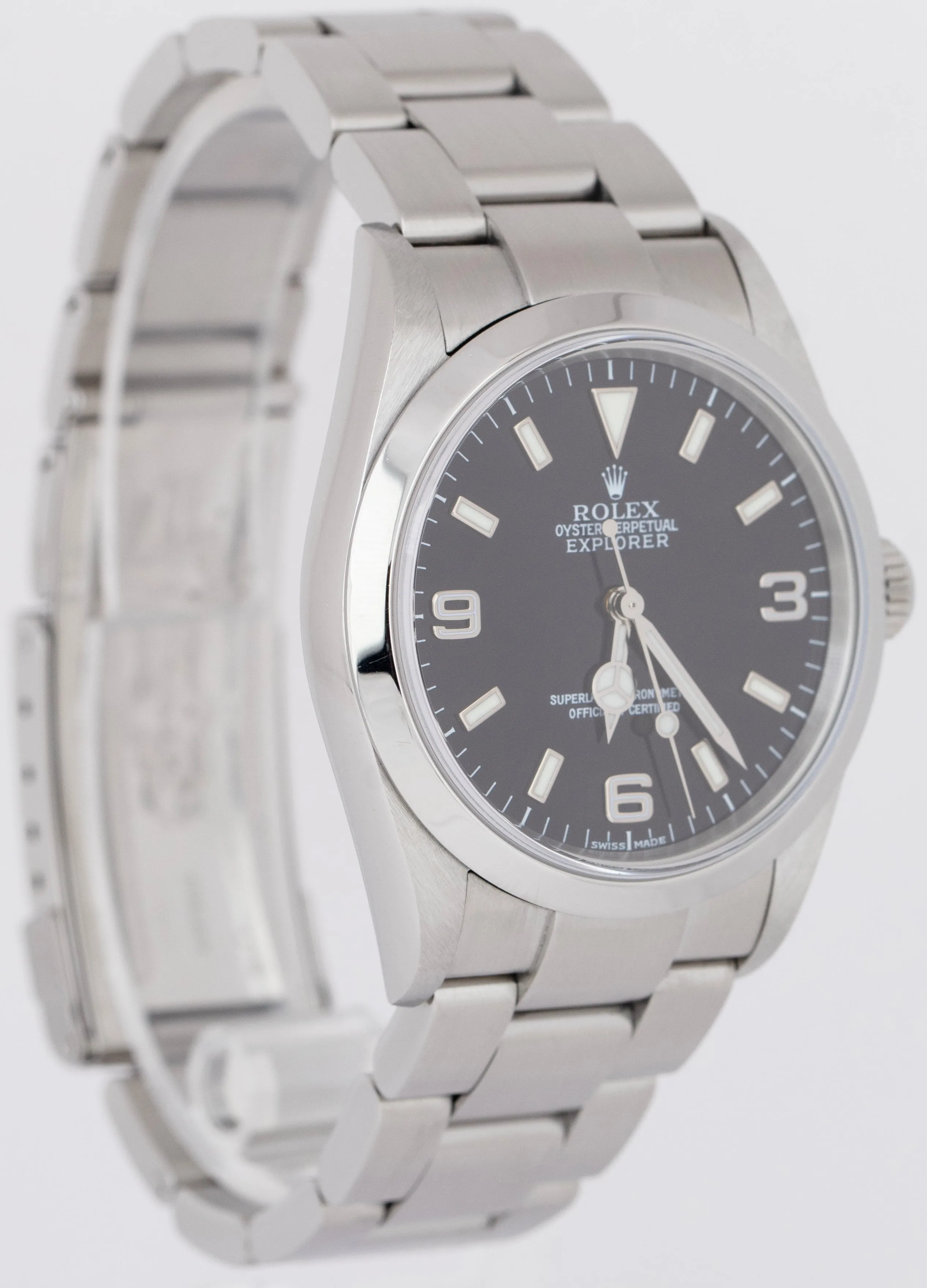 Rolex Explorer I PAPERS Black 36mm Automatic Steel 3-6-9 Oyster Watch 114270 B P