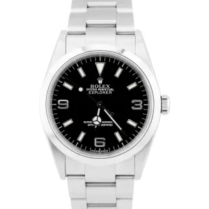 Rolex Explorer I PAPERS Black 36mm Automatic Steel 3-6-9 Oyster Watch 114270 B P