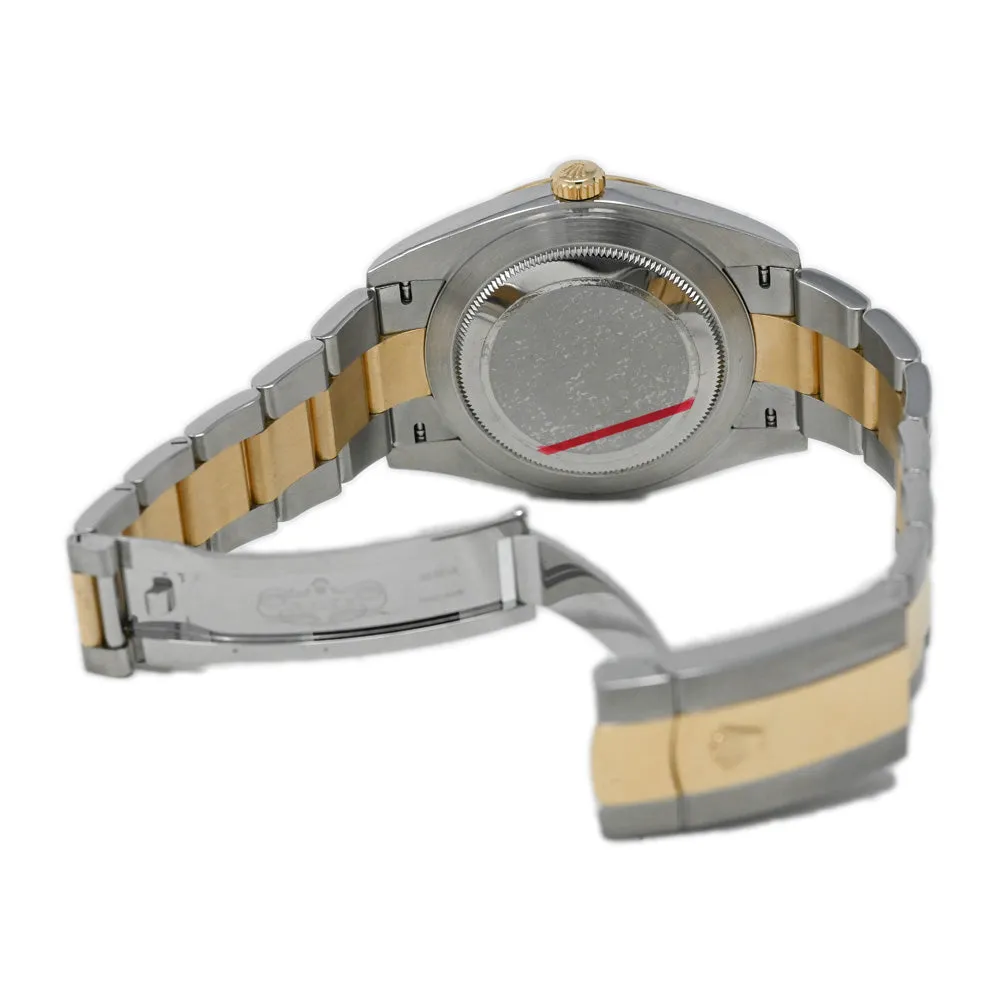 Rolex Men's Datejust 41 18K Yellow Gold & Steel 41mm Champagne Stick Dial Watch Reference #: 126333