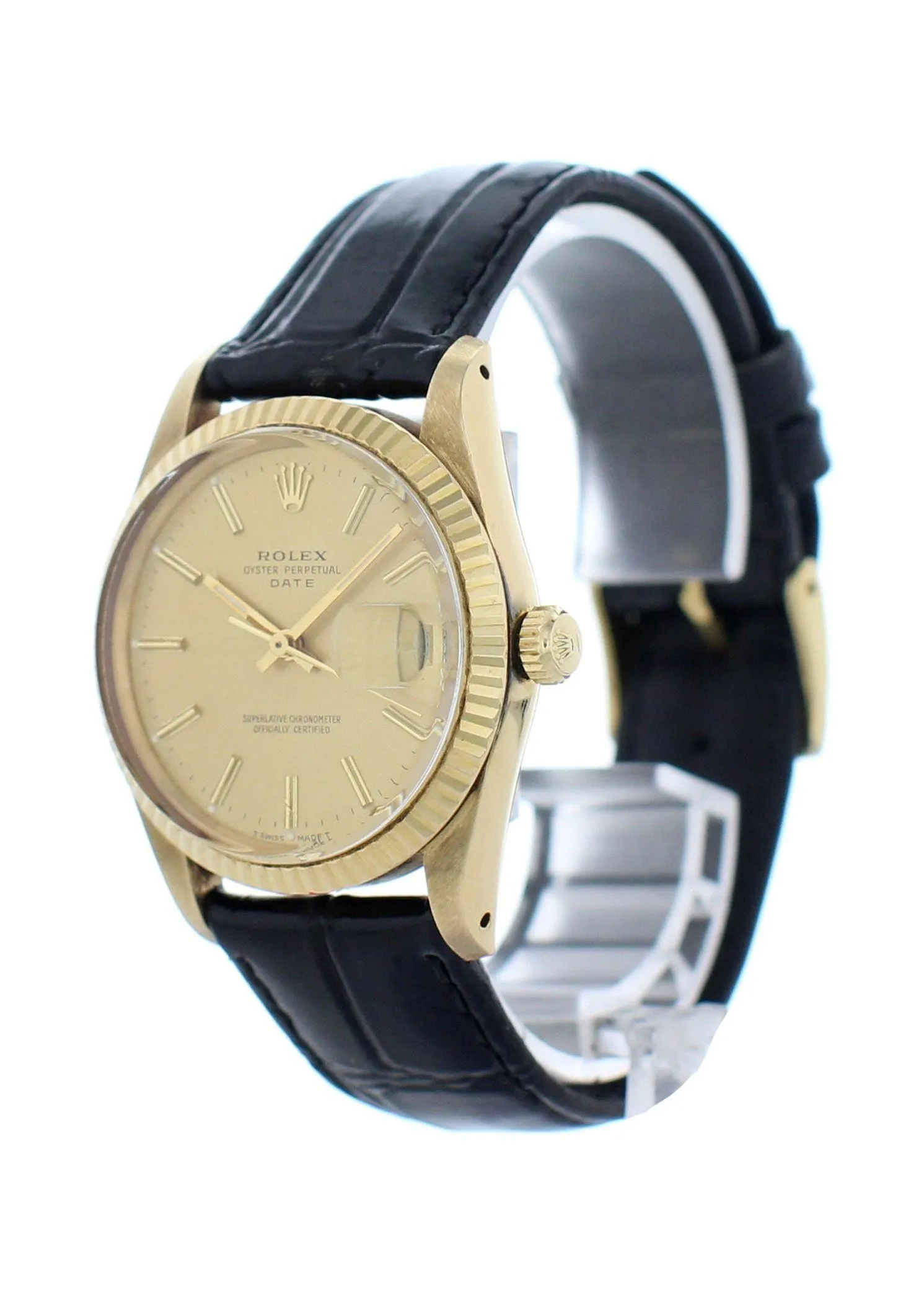 Rolex Oyster Perpetual Date 15038 18K Yellow Gold Vintage Watch