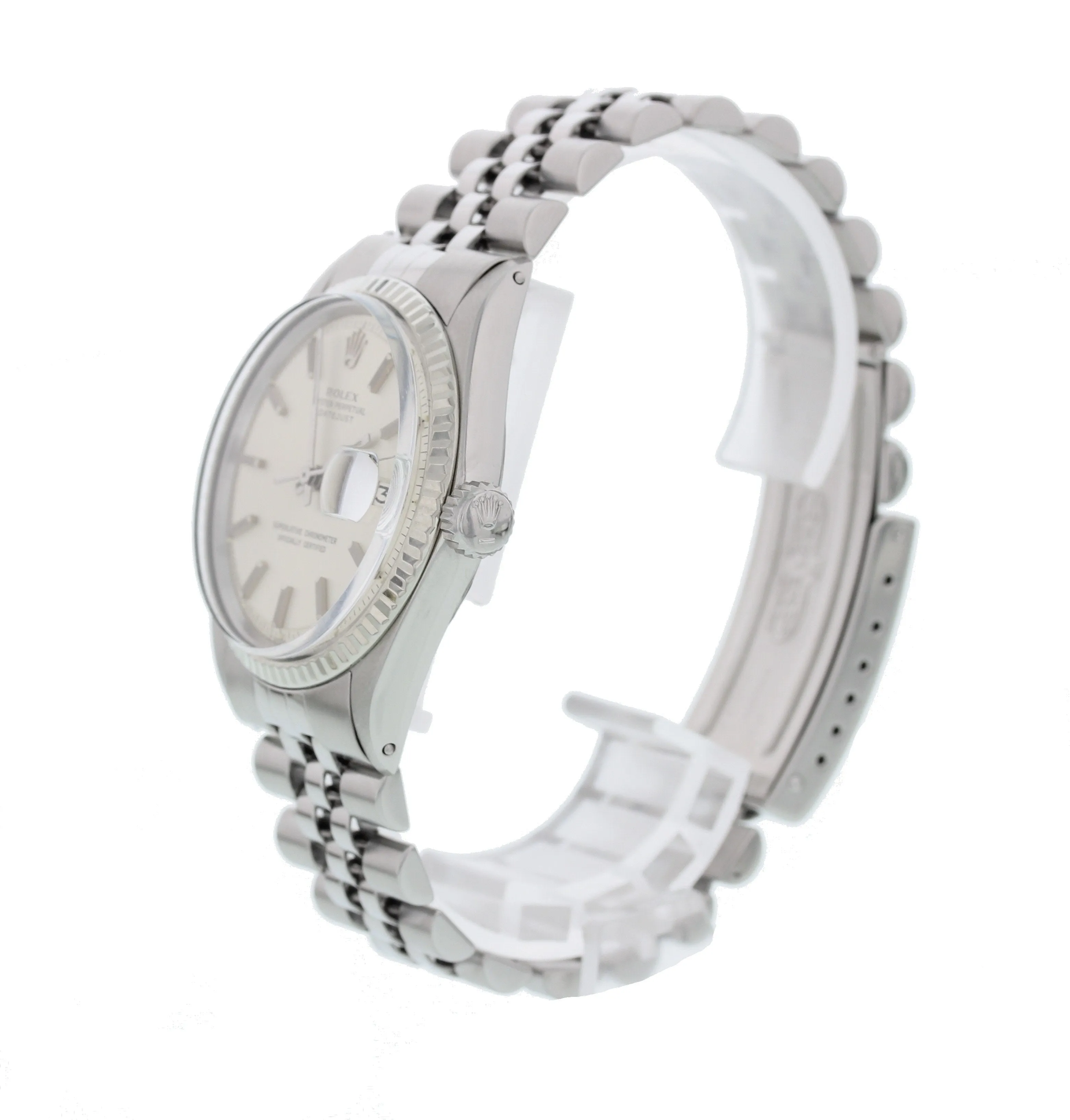 Rolex Oyster Perpetual Datejust 1601 18k WG Bezel