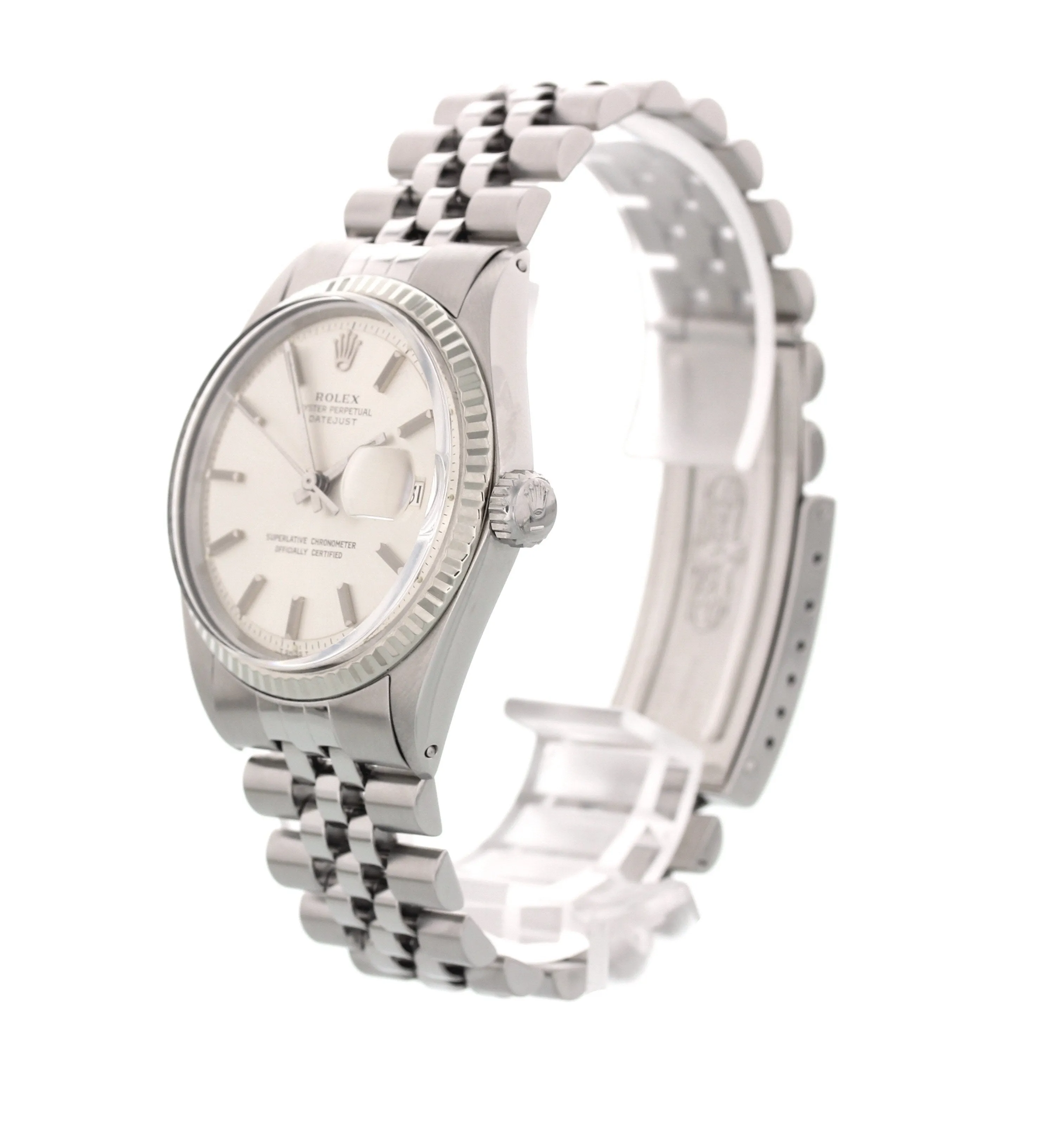 Rolex Oyster Perpetual Datejust 1601 18k WG Bezel
