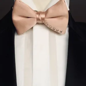 Rose Gold Bow Tie with Swarovski Crystals