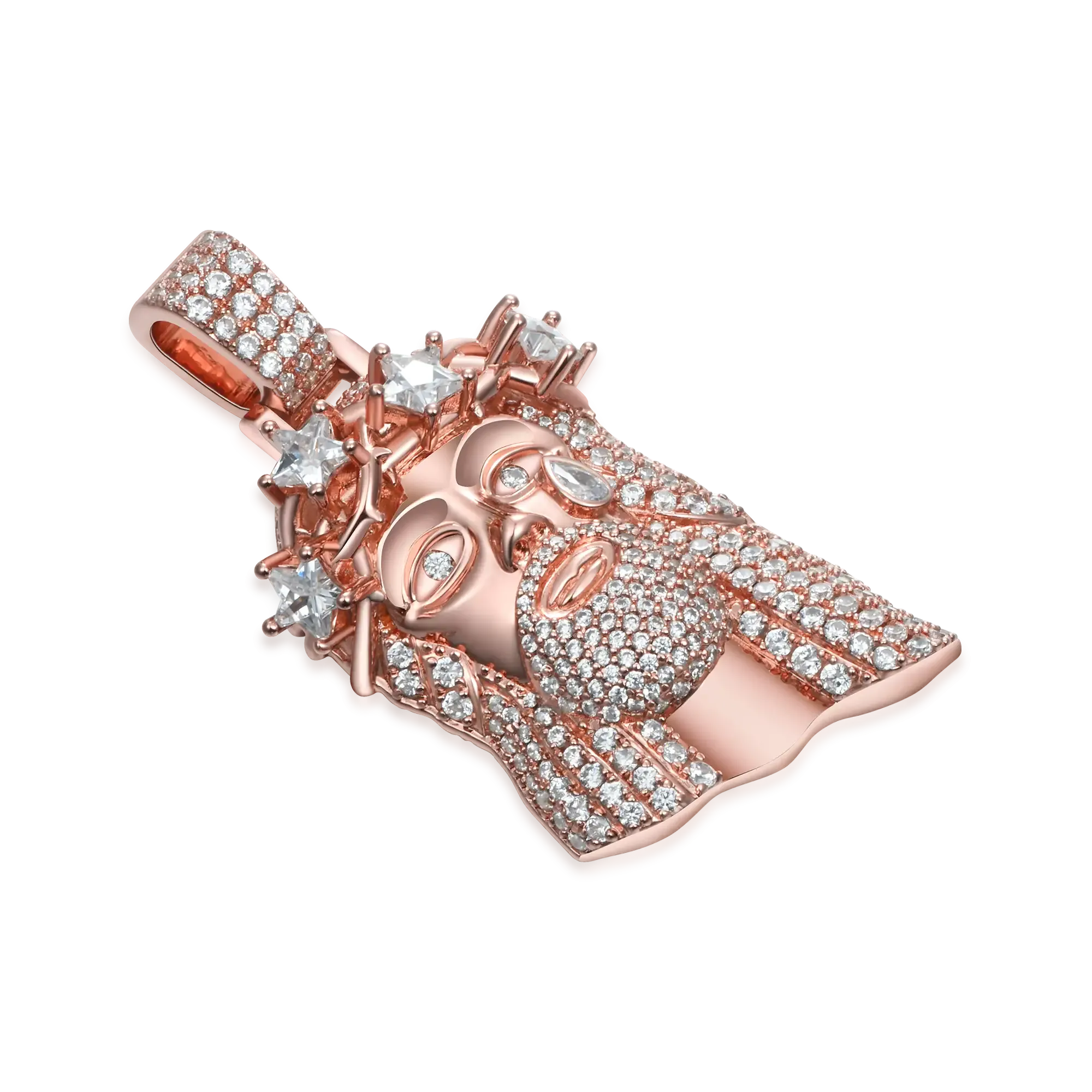 Rose Gold Stellar Jesus Pendant - Small