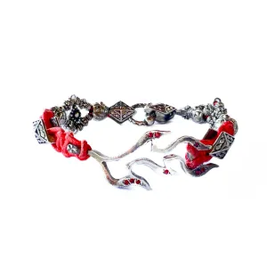 Ruby Encrusted Flame 🔥 Bracelet