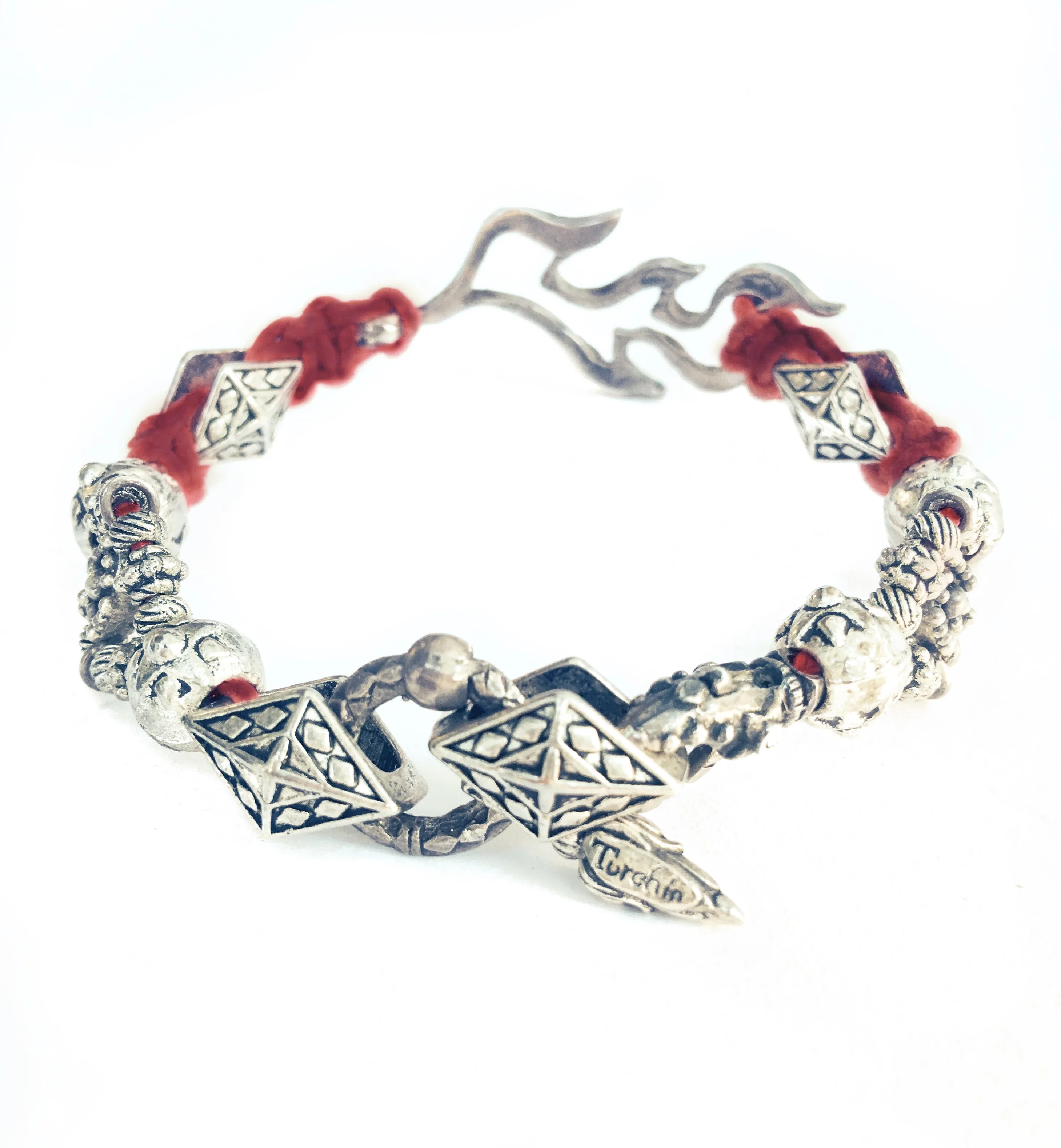 Ruby Encrusted Flame 🔥 Bracelet