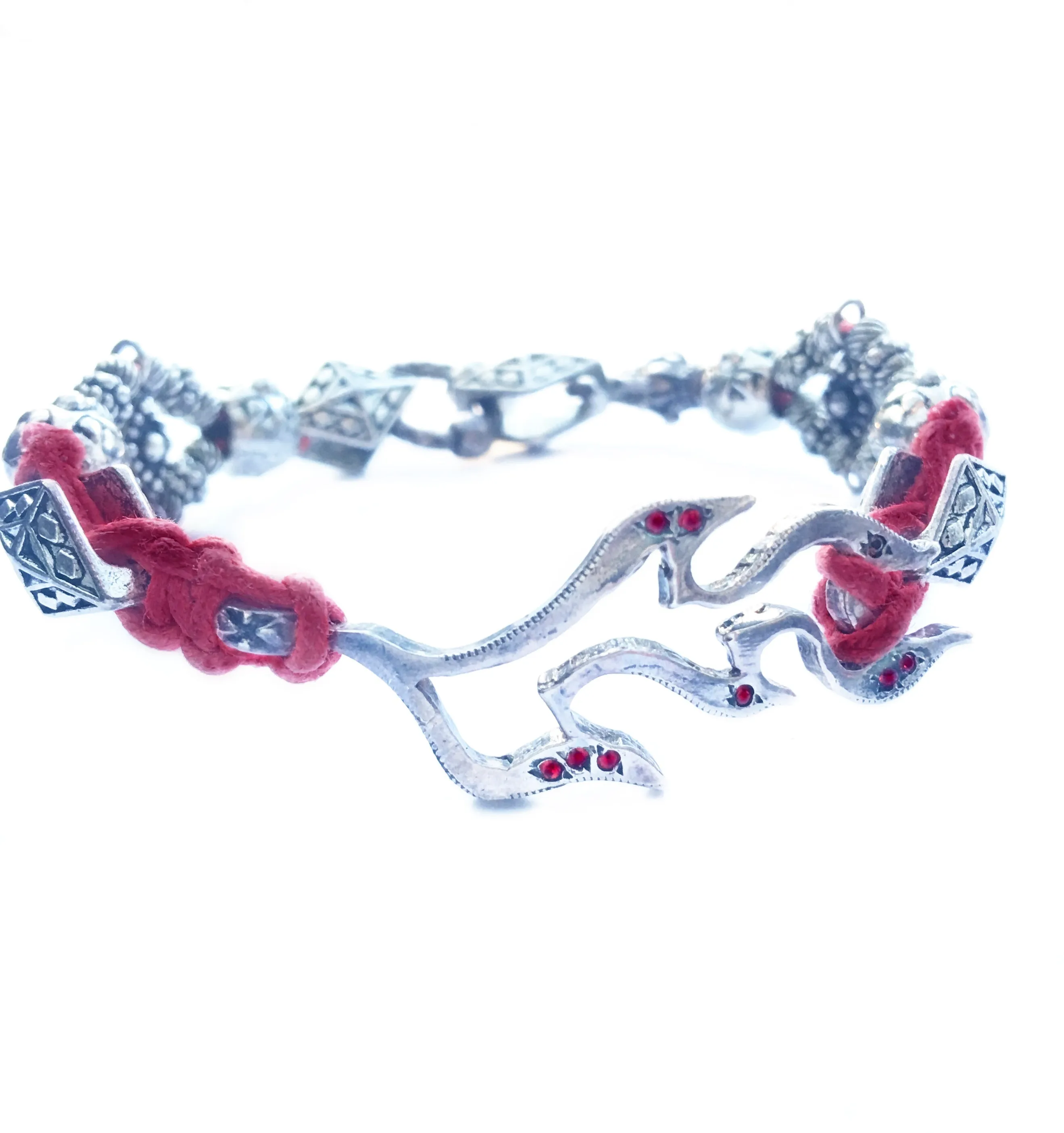 Ruby Encrusted Flame 🔥 Bracelet