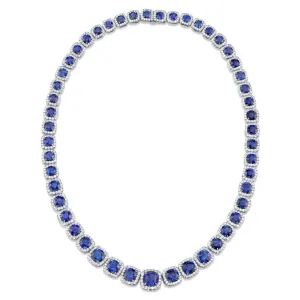 Sapphire and Diamond Necklace