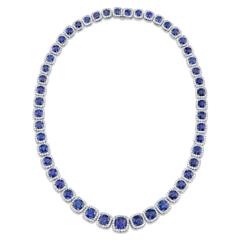 Sapphire and Diamond Necklace