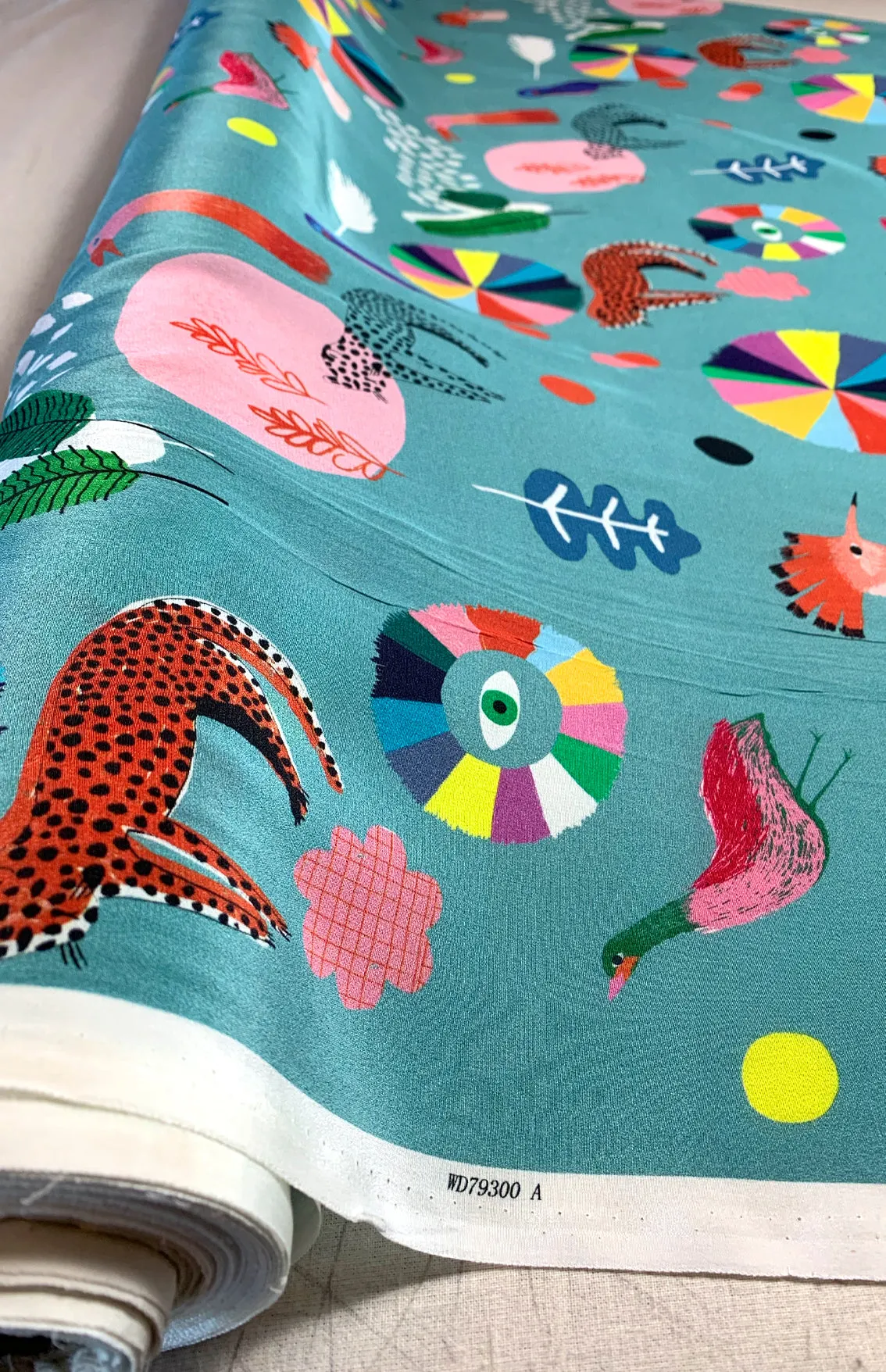 Silk Spell Teal 100% silk crepe by Meterage 20% off has been applied