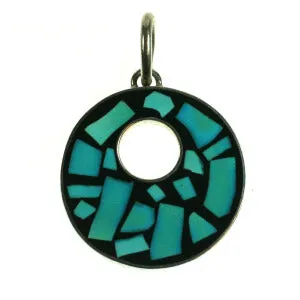 Sleeping Beauty Turquoise Mosaic Pendant