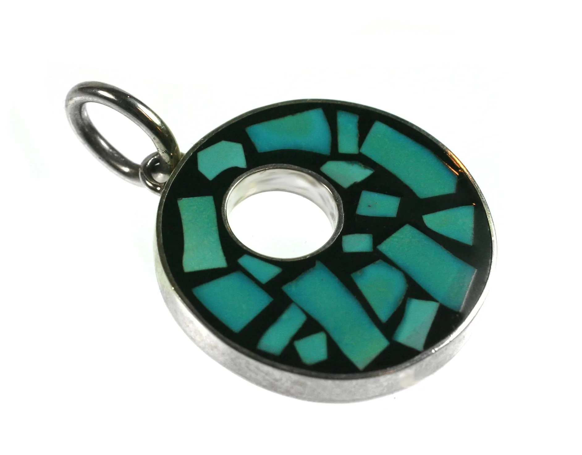 Sleeping Beauty Turquoise Mosaic Pendant