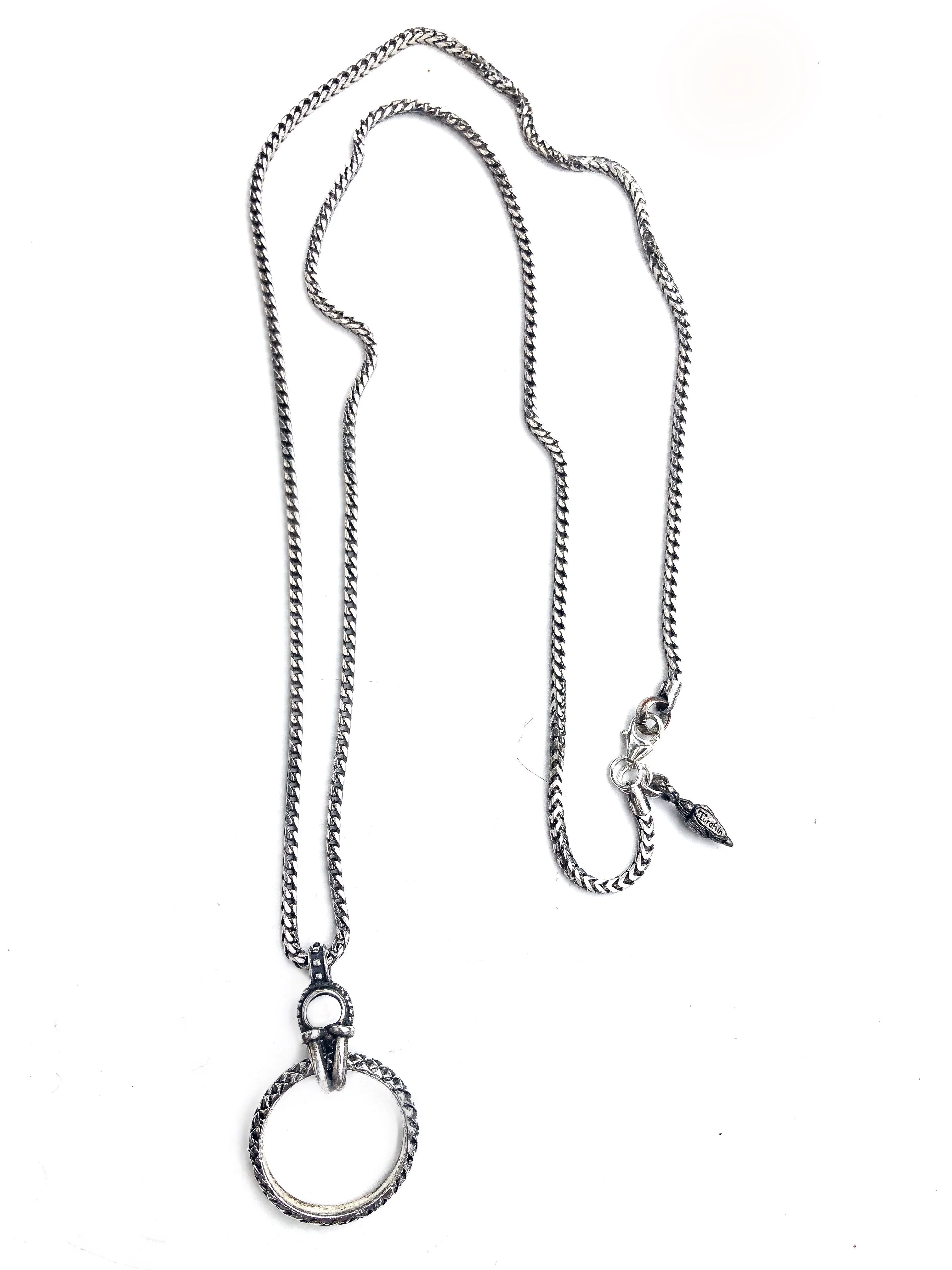 Slither and Hook Long Sterling Chain