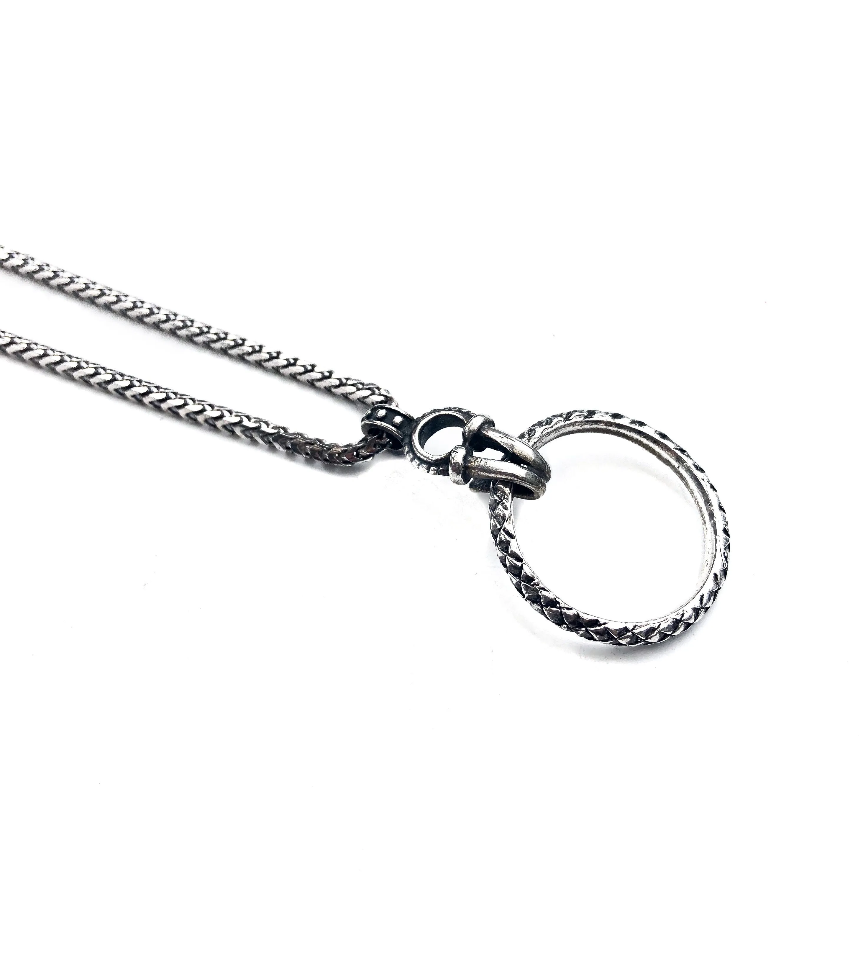 Slither and Hook Long Sterling Chain