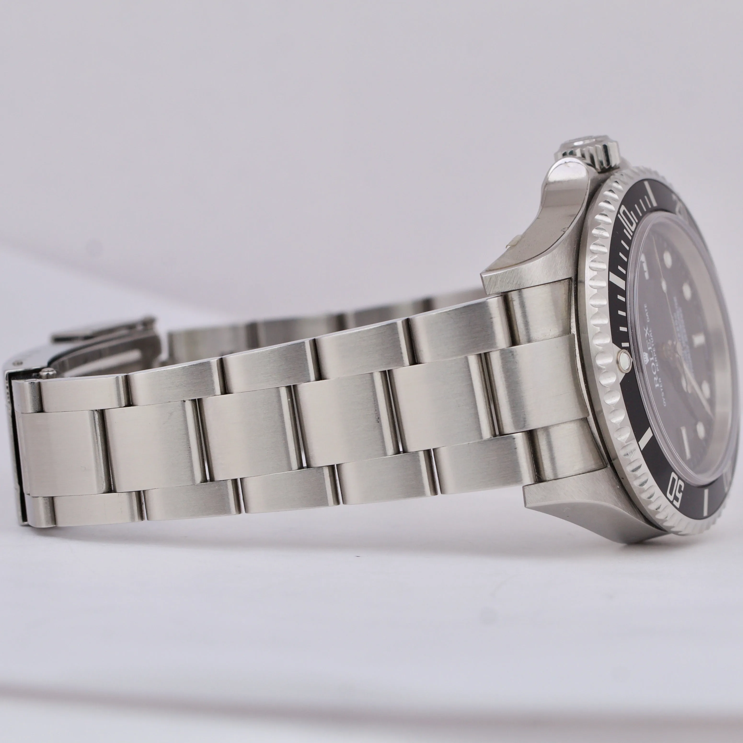 STICKERED UNPOLISHED Rolex Sea-Dweller 16600 40mm Stainless Steel Black Watch
