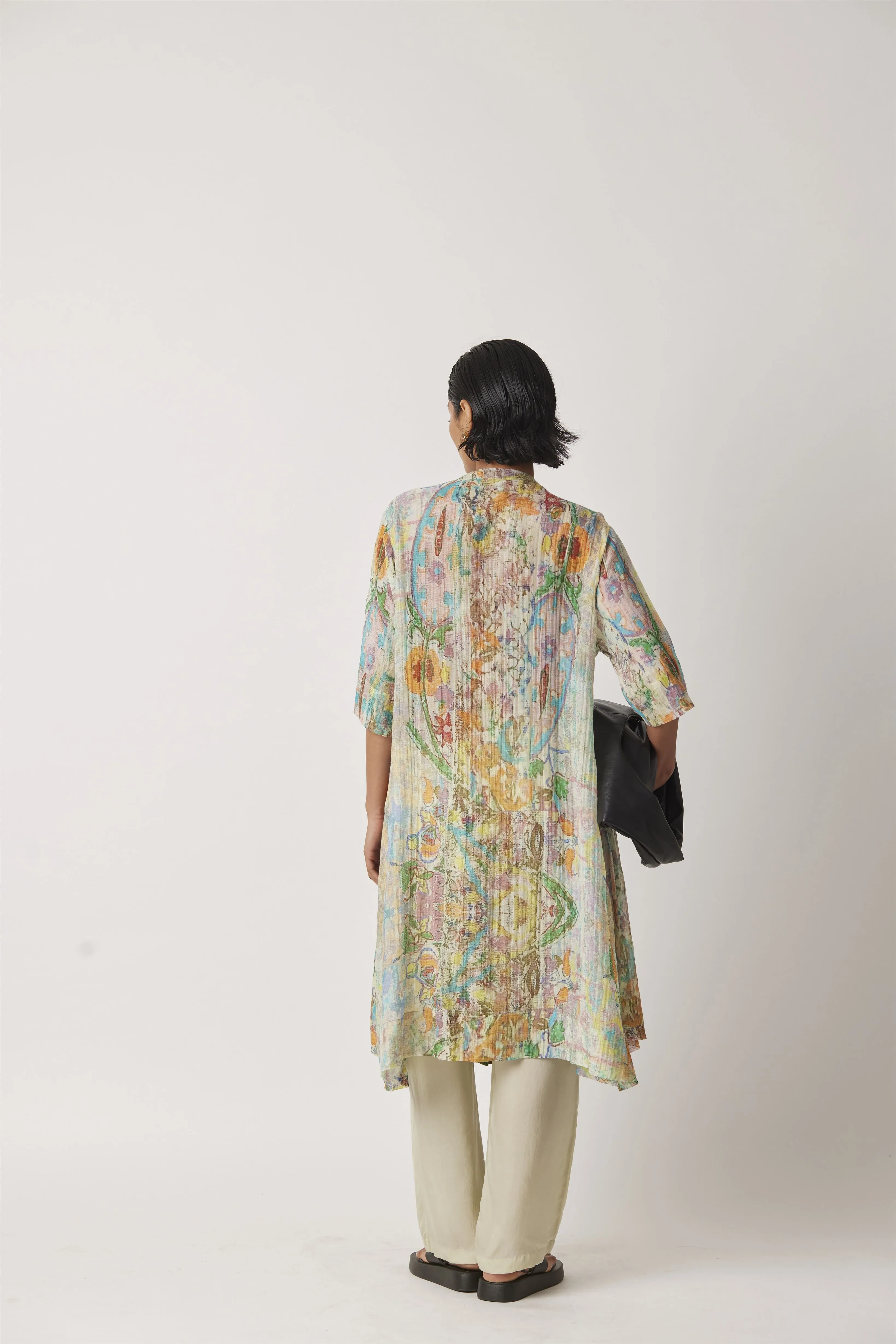Summer Dress Shirt Silk Cotton Inyro Pintucks-Impressionist-Fashion Edit-Yc14D-46 Yc14Imp-06-Yavi