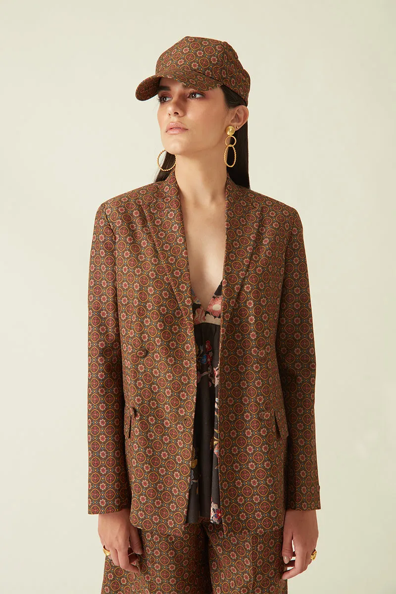 Summer Jacket Silk Printed-Fashion Edit Java 03A-7JV-68-Payal Pratap