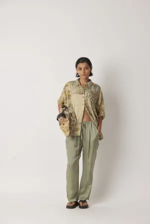 Summer Shirt Top Silk Cotton Ceclia Relaxed Fit Print-Impressionist-Fashion Edit-Yc14T-76 Yc14Imp-03-Yavi