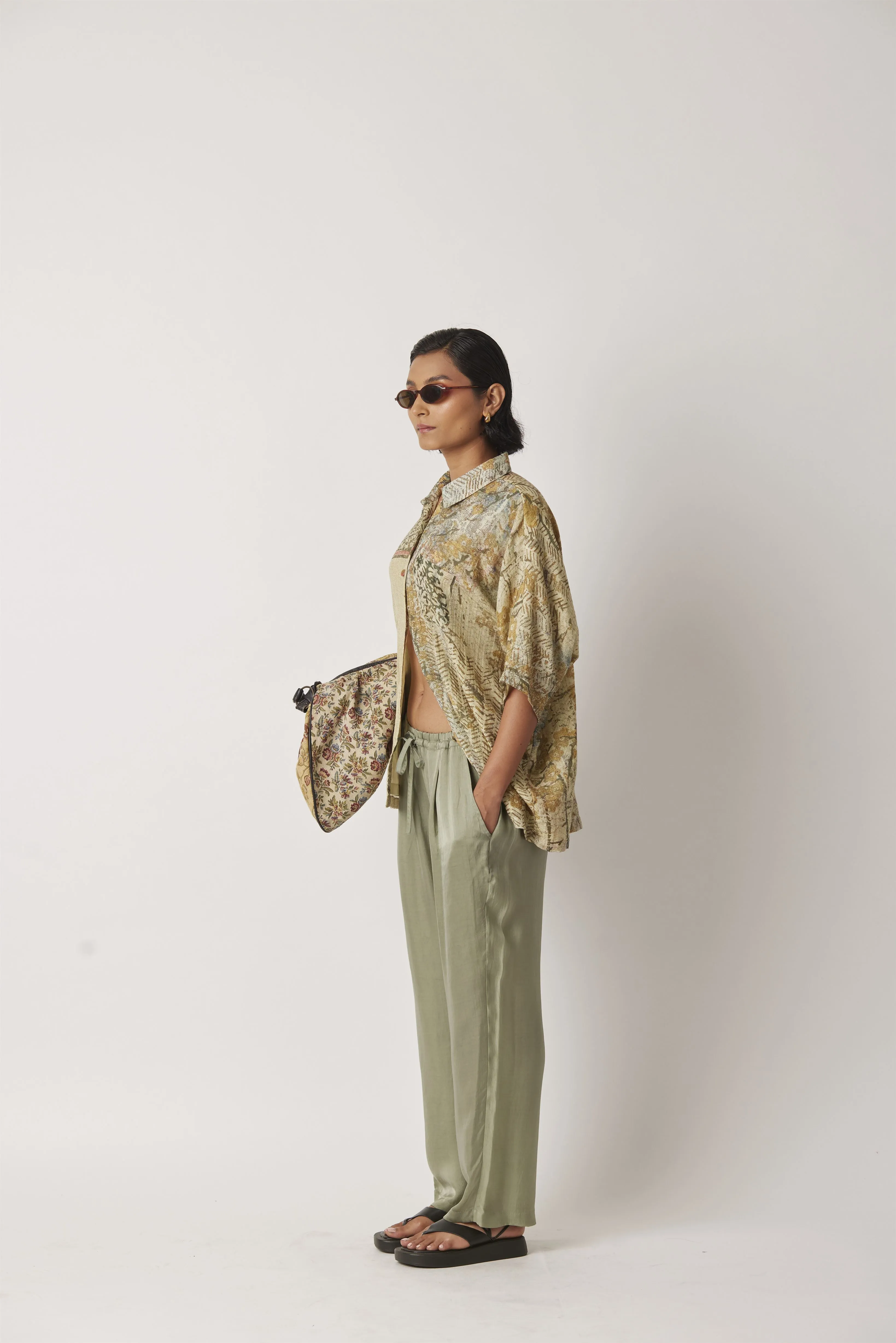 Summer Shirt Top Silk Cotton Ceclia Relaxed Fit Print-Impressionist-Fashion Edit-Yc14T-76 Yc14Imp-03-Yavi