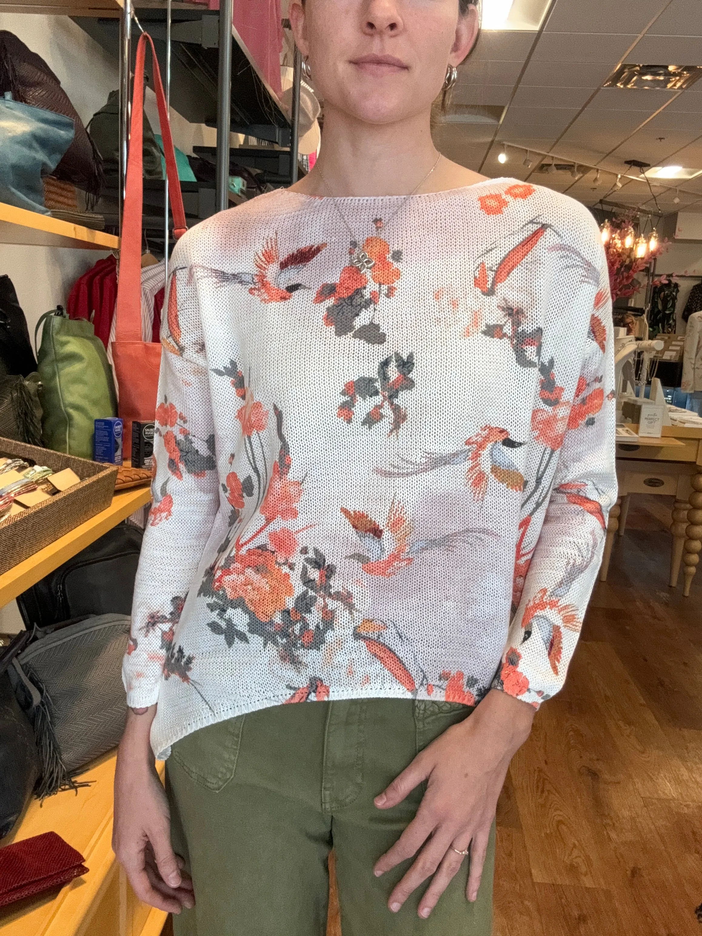 Tangerine Sakura Sweater
