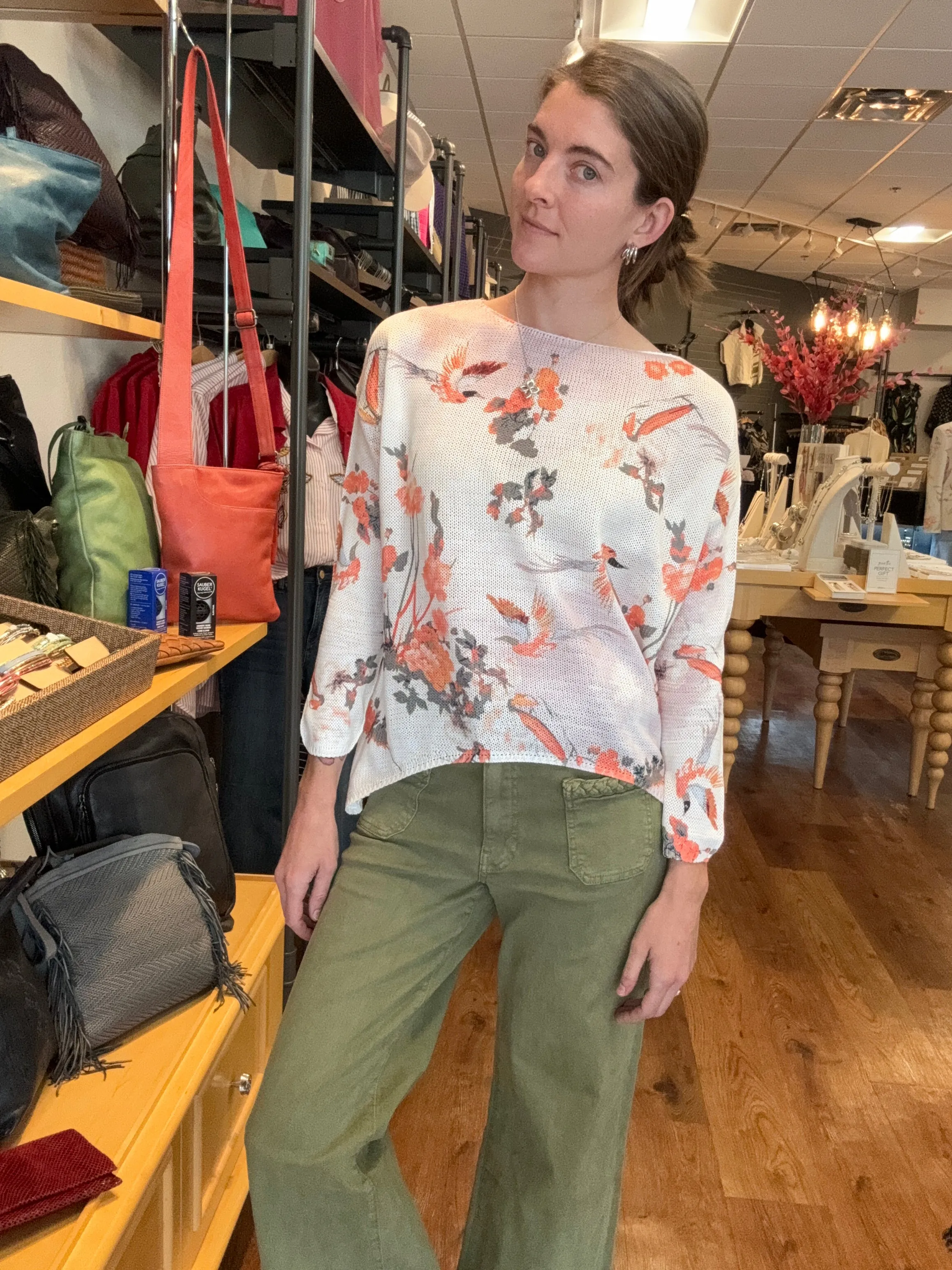 Tangerine Sakura Sweater