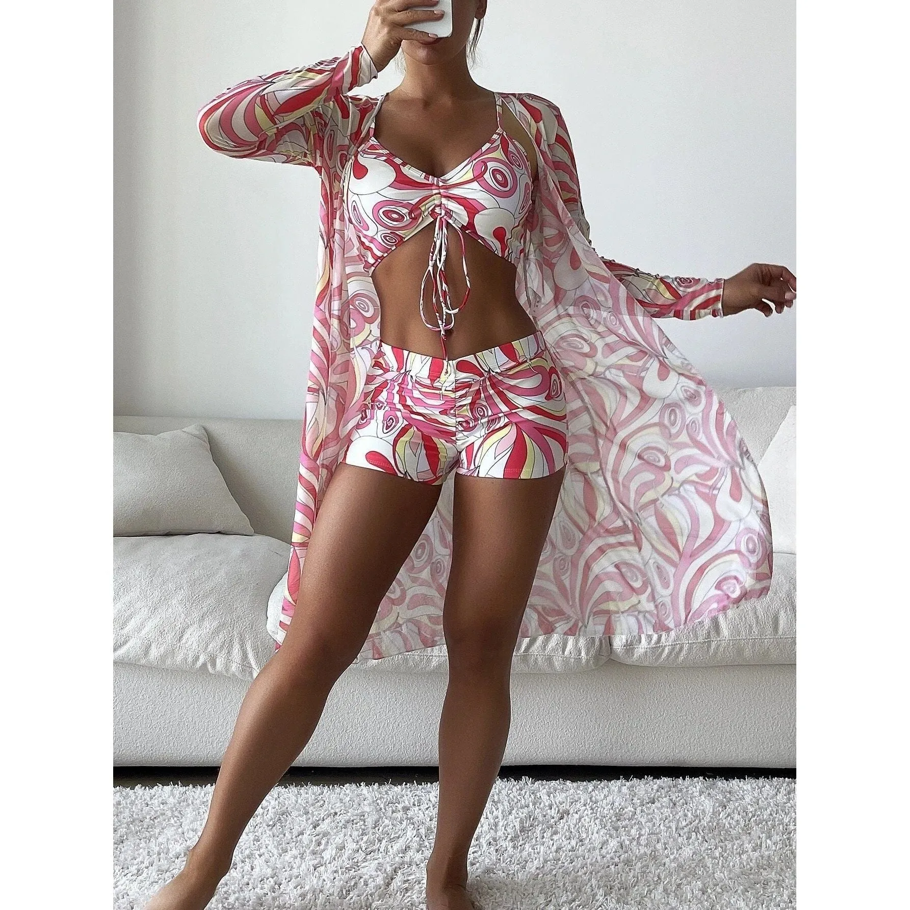 Three-piece Printed bikini