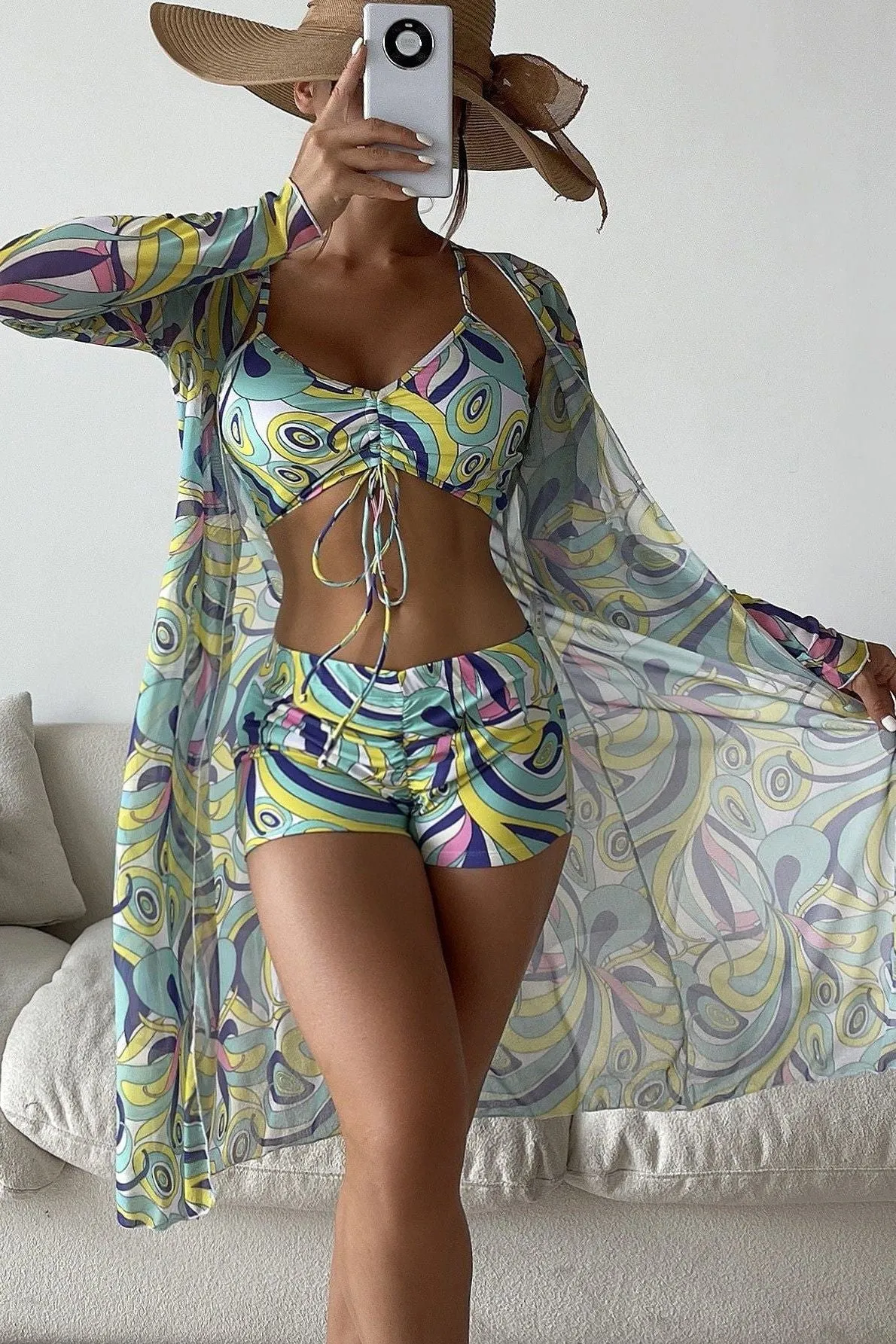 Three-piece Printed bikini