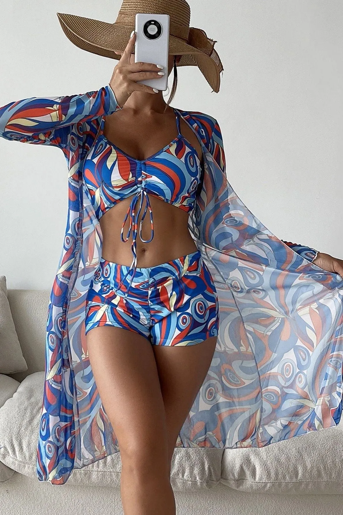 Three-piece Printed bikini