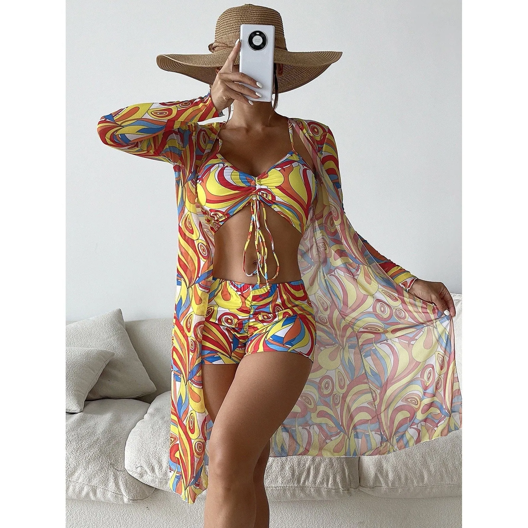 Three-piece Printed bikini