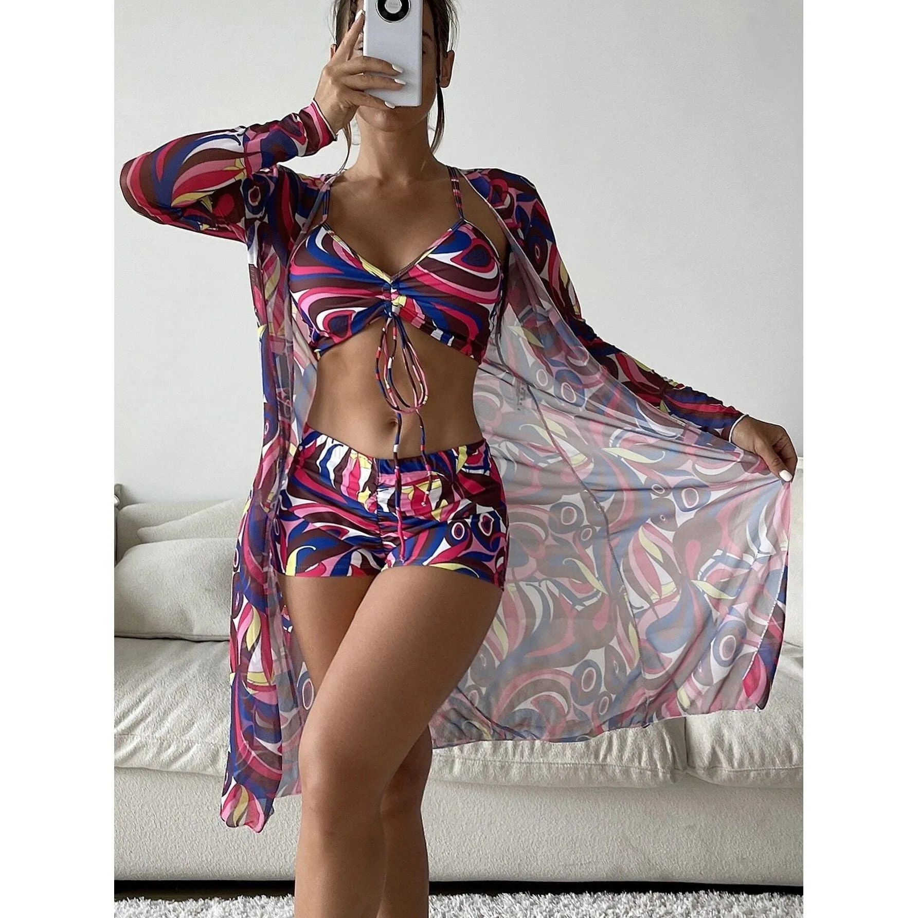 Three-piece Printed bikini