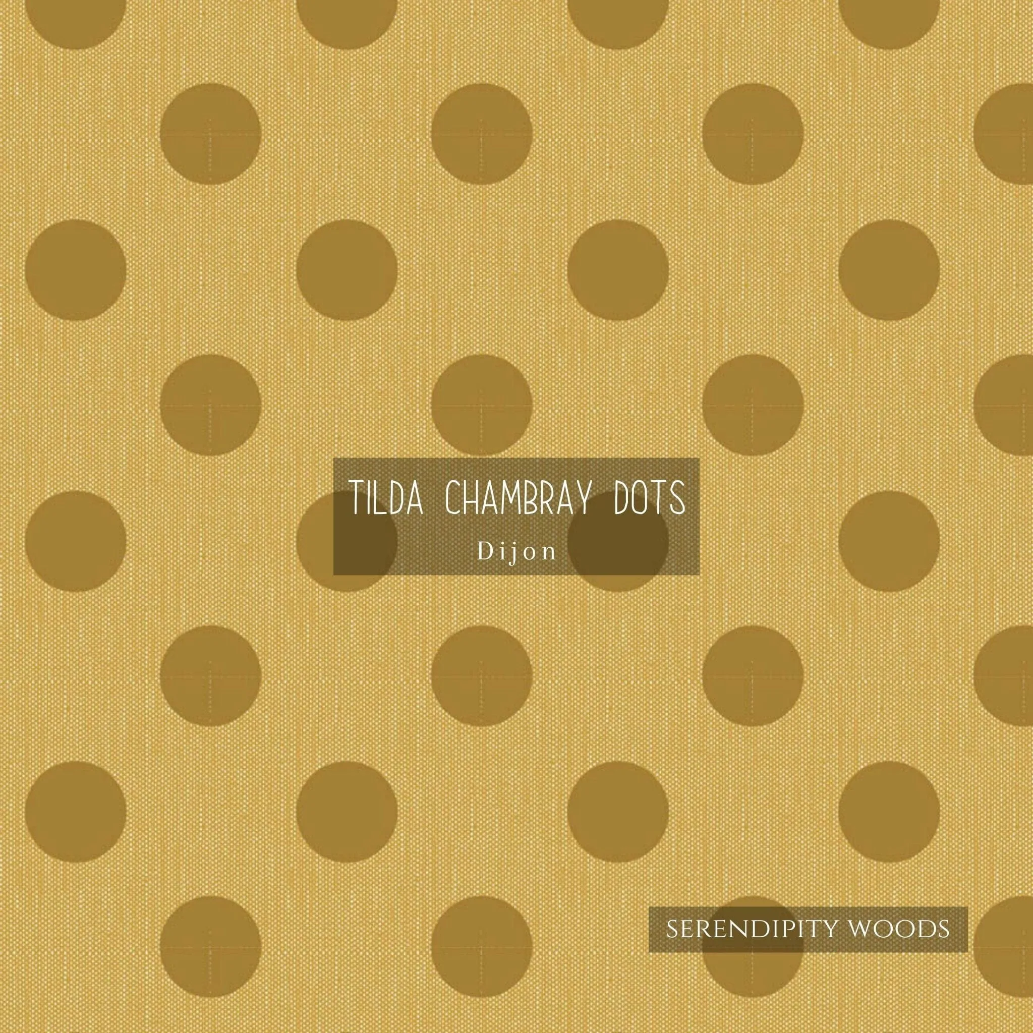 Tilda Chambray Dots Dijon Fabric 160051