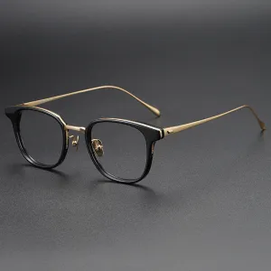 Titanium Vintage Square Eyeglasses Frames GMS823