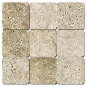 Travertine Tumbled Mosaic in Tuscany Classic